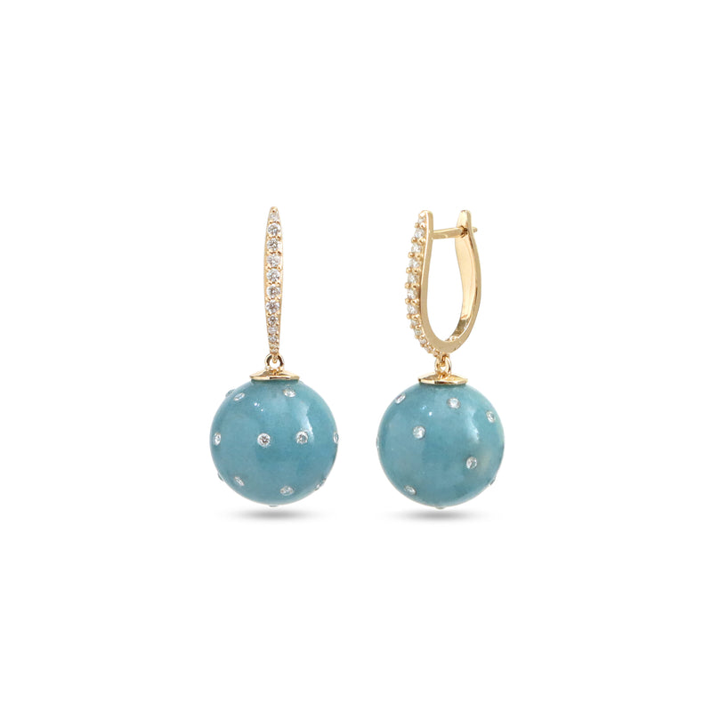 Aqua Orb Earrings