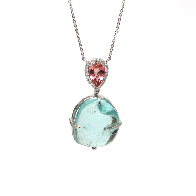 Tidal Aquamarine Pendant