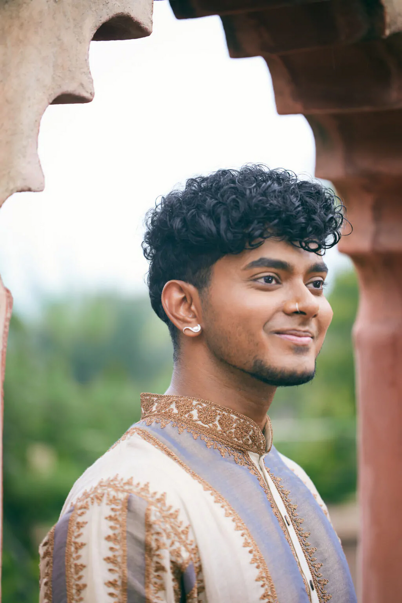 The Swayam Earcuff worn on the ear