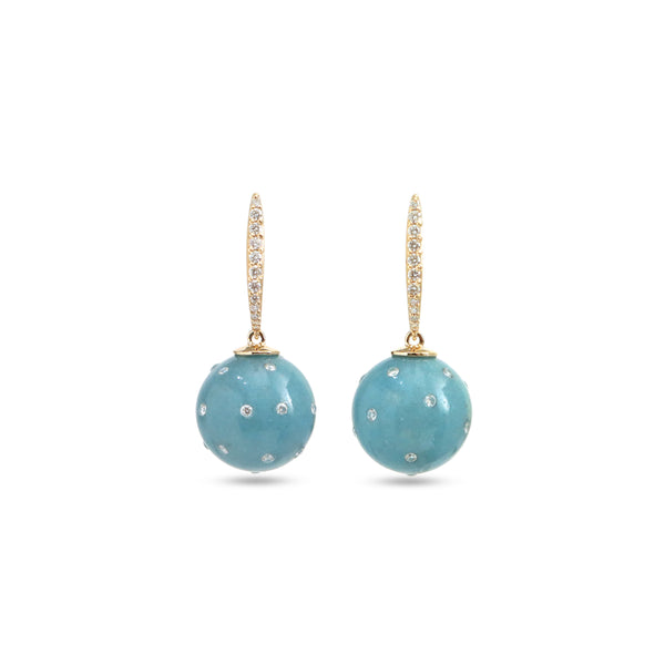 Aqua Orb Earrings