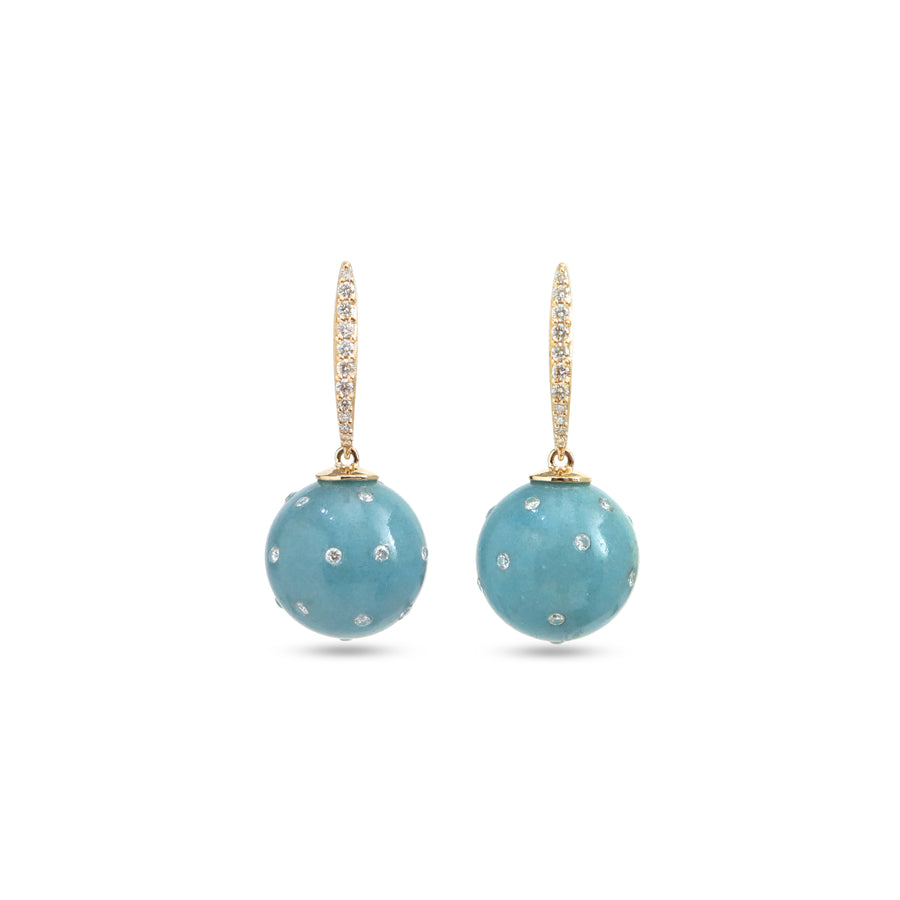 Aqua Orb Earrings