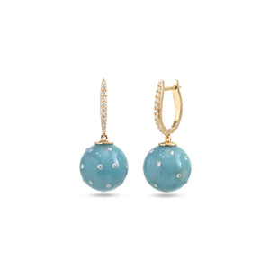 Aqua Orb Earrings