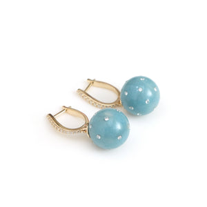 Aqua Orb Earrings