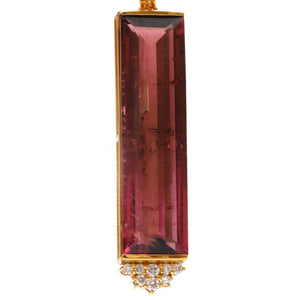 The Darwaza Pink Tourmaline Diamond Drop Earrings