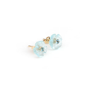 The Sarson Carved Lemon Quartz & Emerald Flower Earrings