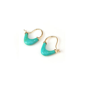 The Chaand Turquoise Crescent Hoop Earrings