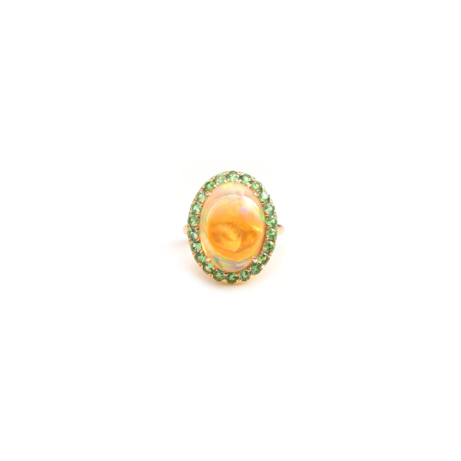 The Dhoop Chhaon Ethiopian Opal & Tsavorite Ring