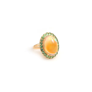 The Dhoop Chhaon Ethiopian Opal & Tsavorite Ring