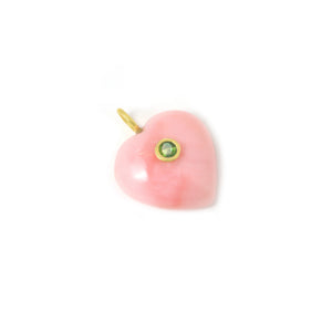 The Gulabi Dil Pink Opal & Emerald Heart Pendant