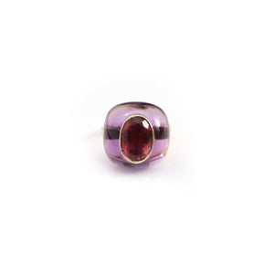 The Jamun Amethyst & Pink Tourmaline Ring
