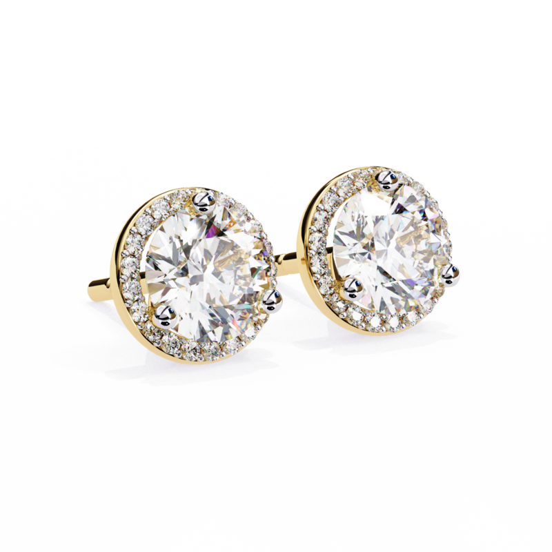 Illuminated Elegance Halo Studs