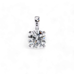 80 Cents Lab Diamond Round Pendant - Image 6