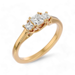 Triangular Splendor Solitaire Ring
