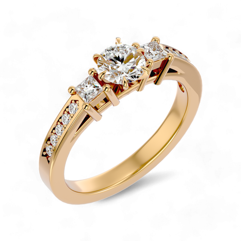 Regal Trilogy Solitaire Ring