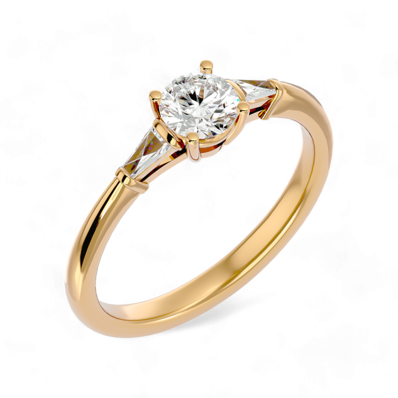 Triple Brilliance Solitaire Ring