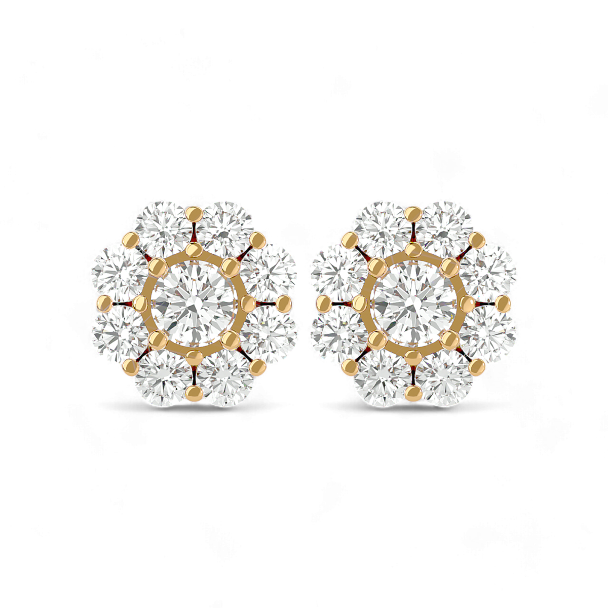 Golden Flower Studs